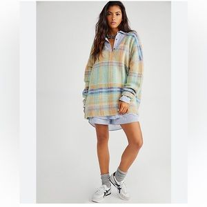 Free People Primrose Plaid Tunic Sz XS